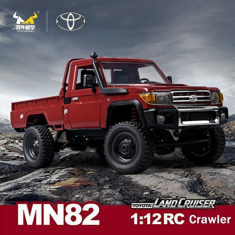 Mn82 Rc Crawler 1:12 Volledige Schaal Pick-Up Truck 2.4G 4wd Off-Road Auto Bestuurbare Koplampen Afstandsbediening Voertuig Model Kind Speelgoed