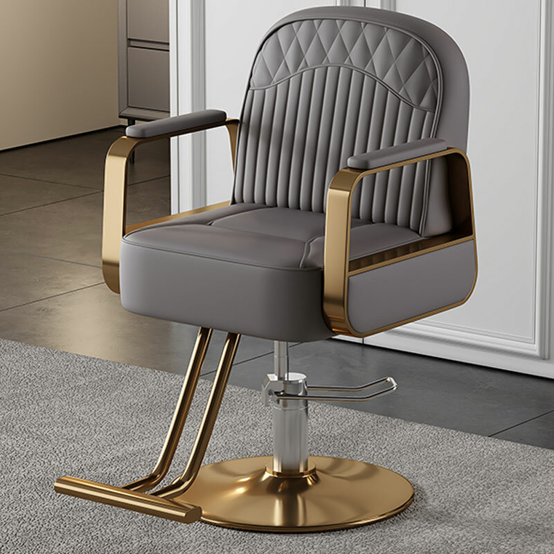 Эргономичные парикмахерские стулья, косметический эстетический стул, парикмахерские стулья для парикмахерской, поворотные стулья из серебра, оборудование для салона