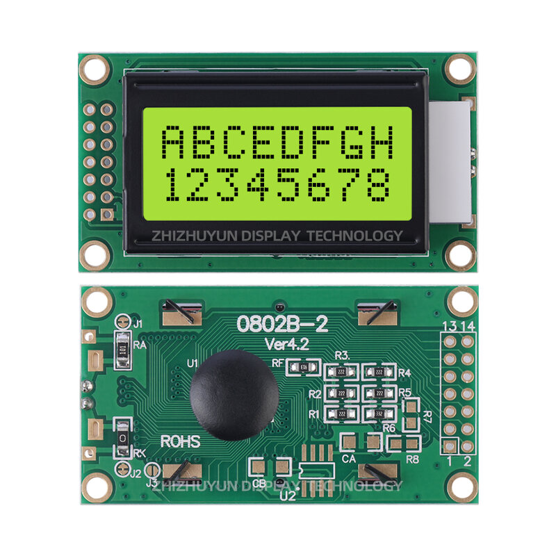 Производитель, 8*2 символов, оранжевая флейта 0802B-2, ЖК-экран, 14 контактный контроллер SPLC780D, многоязычный модуль