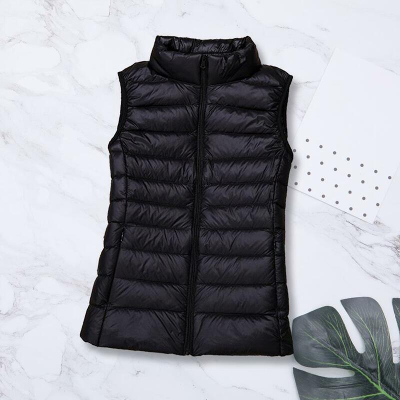 Ladies Winter Vest Stylish Winter Vest for Women Padded Slim Fit Coat with Stand Collar Resistant Neck Protection Women Vest