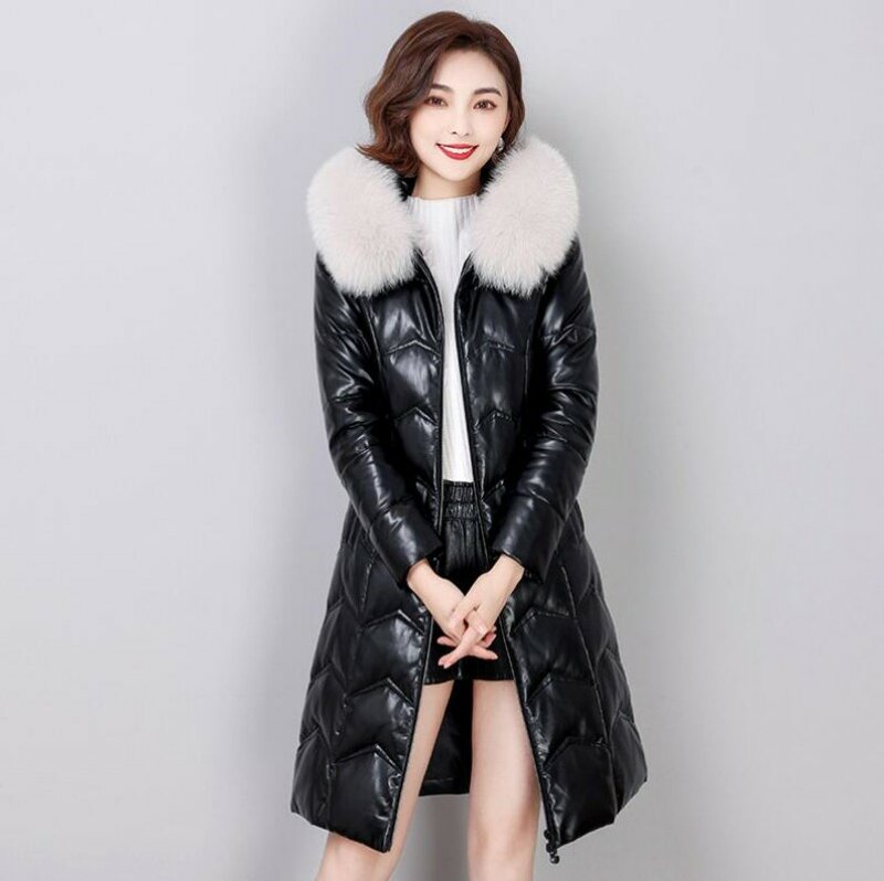 2023 зимняя куртка из натуральной кожи, женские пальто из натуральной кожи, кожаная куртка, Женская Овчина, большой размер, куртка из овчины, женские парки