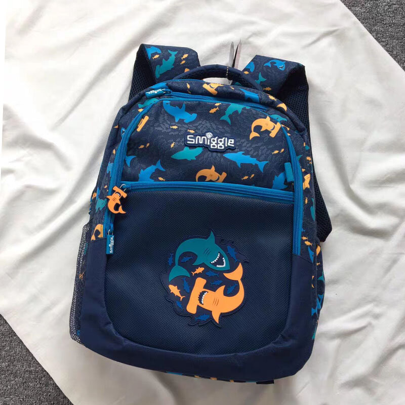Оригинальный Австралийский Smiggle, темно-синий Дельфин, студенческий рюкзак, Детские канцелярские принадлежности, рюкзак на молнии, студенческий подарок