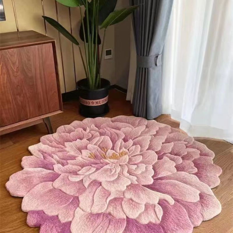 Round Flower Carpet Cashmere Thickened Living Room Rugs Sofa Floor Mat Large Rugs In The Bedroom Outdoor Rug Modern Lounge Rug