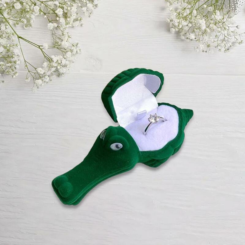 Женское кольцо, стандартная Подарочная коробка, шкатулка для ювелирных изделий, зеленая Милая шкатулка для колец, серег, ожерелий, браслетов