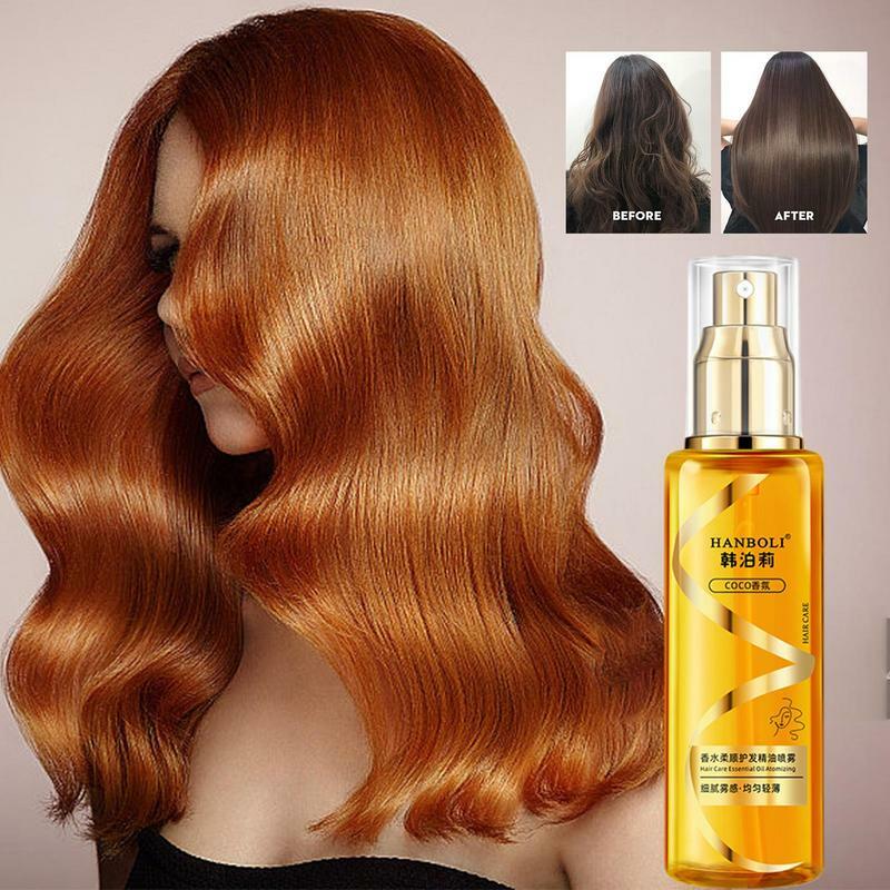 1 buah Serum Rambut minyak tidak berbahaya minyak rambut untuk keriting tumbuh rambut pelembab Sheen semprotan rambut untuk bergizi semprotan rambut hadiah wanita