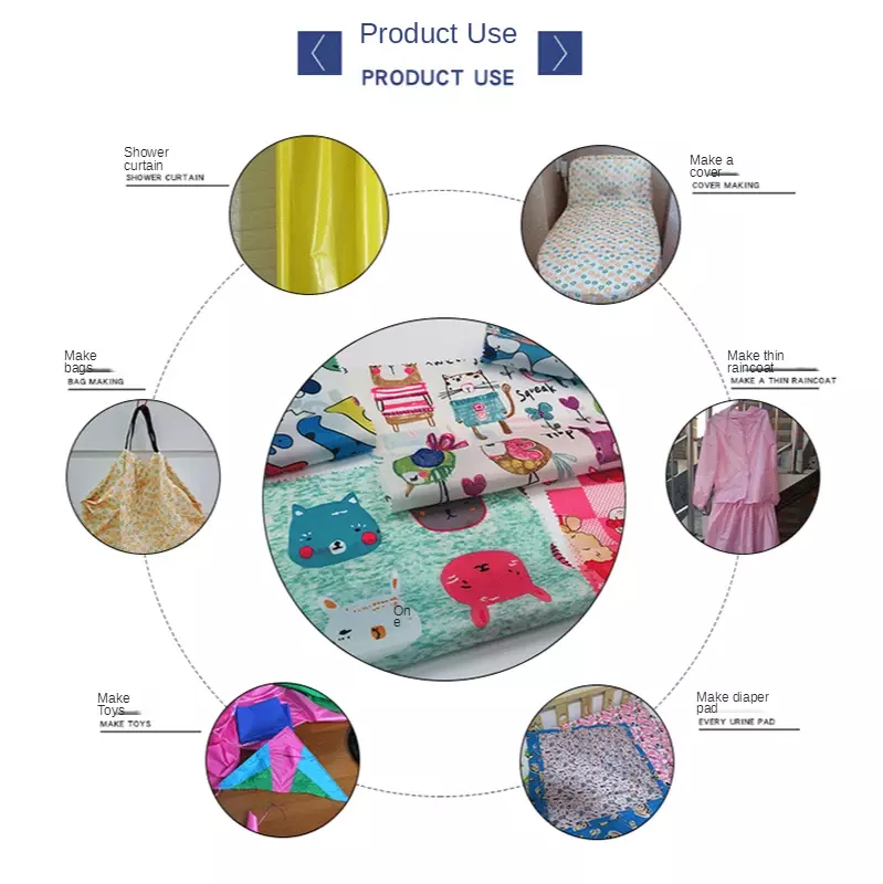ผ้ากันน้ำตามมิเตอร์ผ้าทีพียู Baju anak อนิเมะระบายอากาศผ้าพิมพ์ลายการ์ตูนร่มเย็บกลางแจ้งสีฟ้า DIY