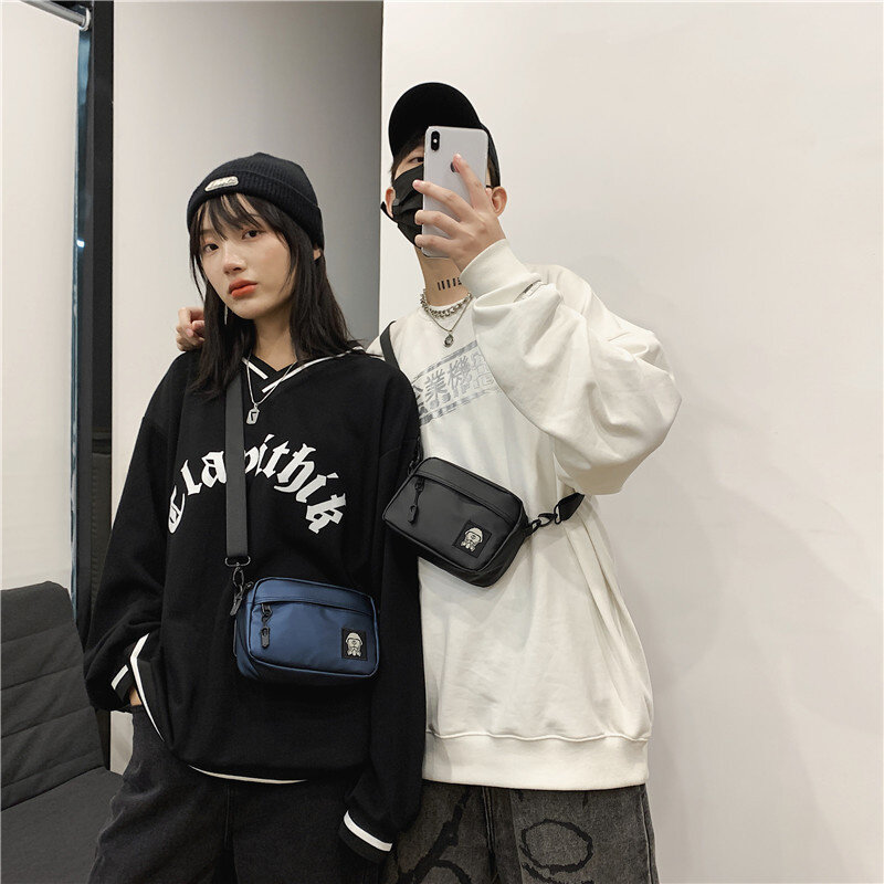 Borsa a tracolla monospalla di nuova moda borsa piccola da uomo e da donna coreana borsa da appendere multifunzionale con cintura borsa per cellulare