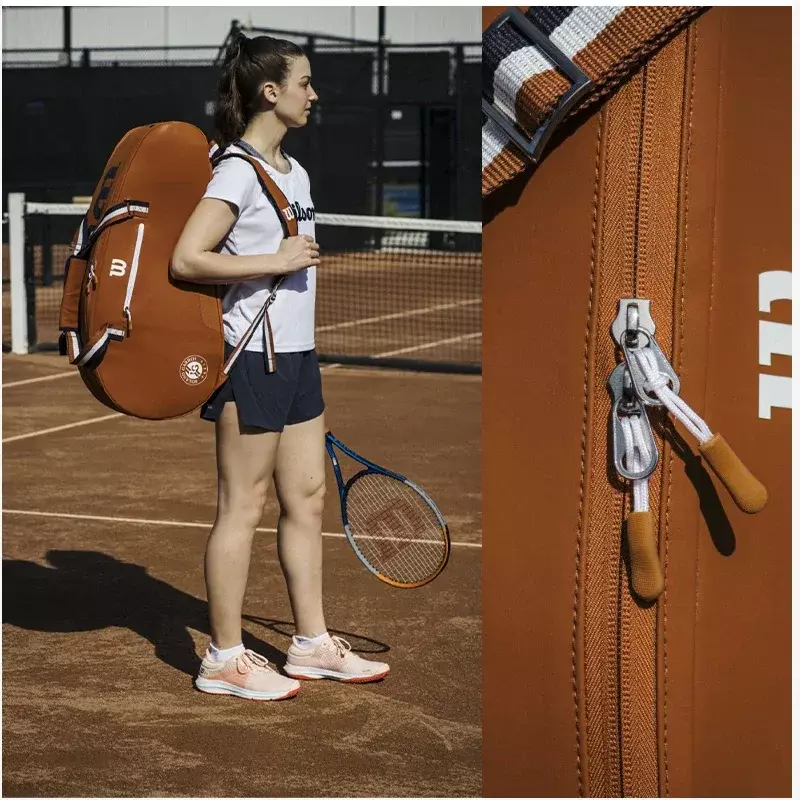 Wilson Roland Garros Tour Tennis Bag French Open Gedenk Tennis Sport Rucksack hohe Kapazität 12 Schläger Sporttaschen