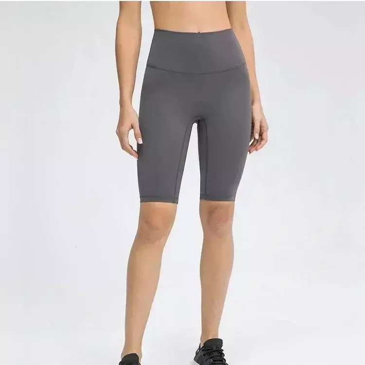 กางเกงรัดรูปเอวสูงสำหรับผู้หญิงสีเลมอน10 "ไม่มีอะไรอึดอัดยกกระชับสะโพกกางเกงสำหรับออกกำลังกายวิ่ง5คะแนน