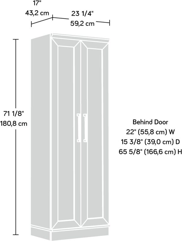 HomePlus Storage Pantry cabinets, L: 23.31" 17.01" W x H: 70.91", Salt Oak finish