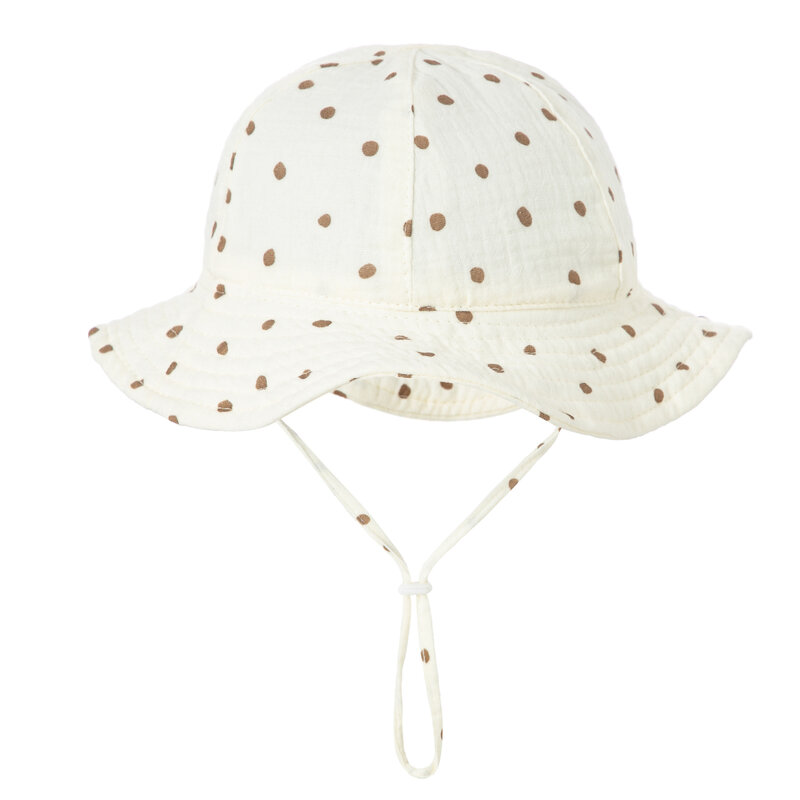 Chapéu de balde de algodão para bebê, chapéu azul, protetor solar ao ar livre, acessórios infantis, meninos e meninas, nova moda