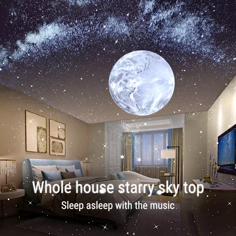 Akimid Pick-Up Starry Night Projection Lamp Starry Night Top Omgevingslicht Slaapkamer Kids Hd Focus Full Sky Stars
