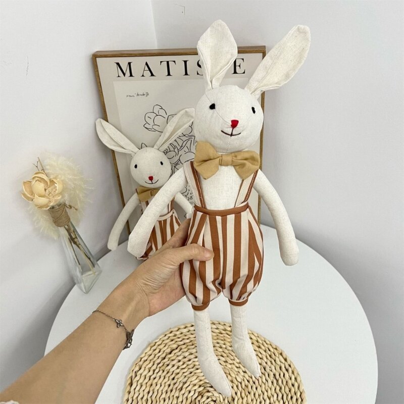 Rabbit Baby Soother Plush Toy Rabbit Plush Toy Newborn Photograph Props Must-Have for Baby Boys Girls Gift