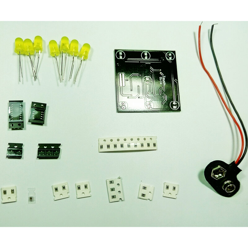 Kit de entrenamiento de soldadura de circuito Digital de componente con Chip con dados táctiles LED DIY