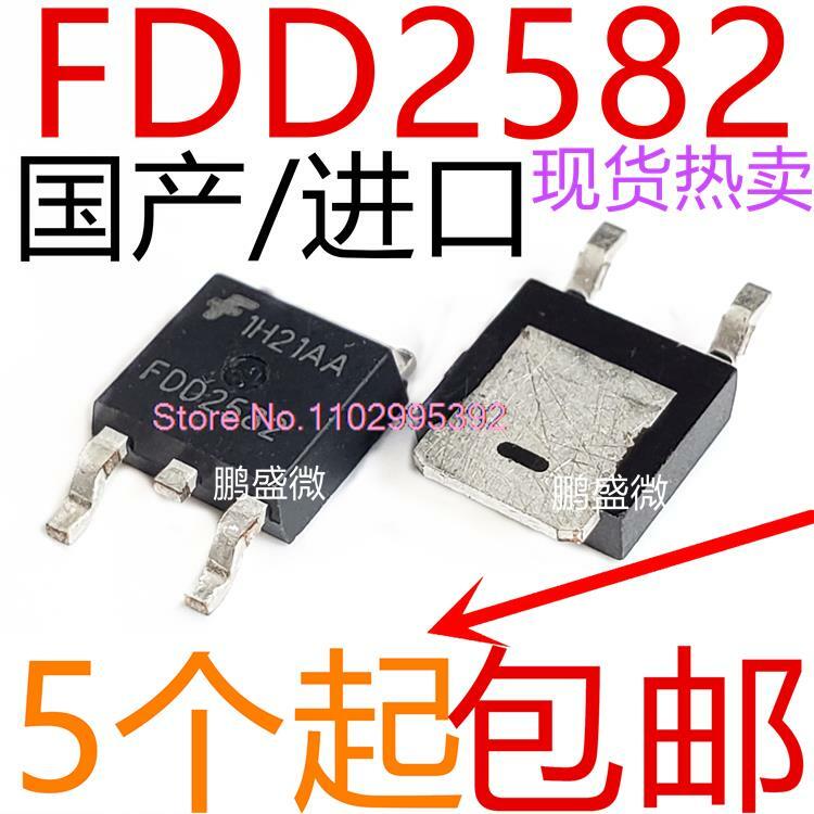 10PCS/LOT   FDD2582 50V 21A TO-252 MOS Original, in stock. Power IC