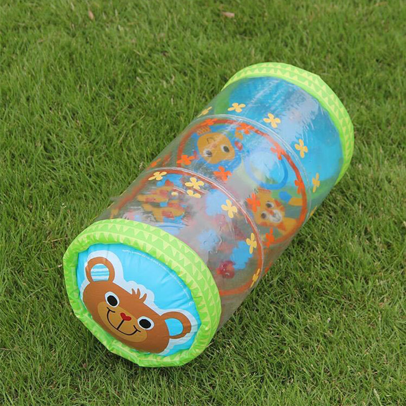 Juguete de rodillo inflable para gatear para bebé, sonajero y Bola de PVC, juguetes de Fitness para el desarrollo temprano, juguete educativo para niños
