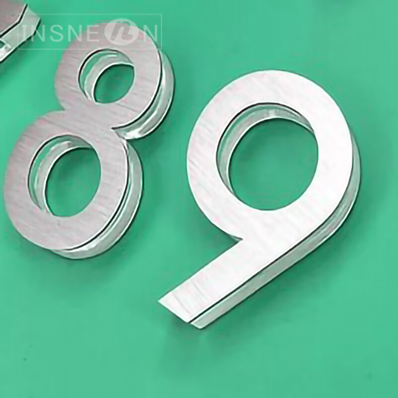 Outdoor House Number Stickers, House Sign Stickers, Auto-adesivo, Mini Sign Number Plate, Home Hotel Exterior Address Plates, 75mm