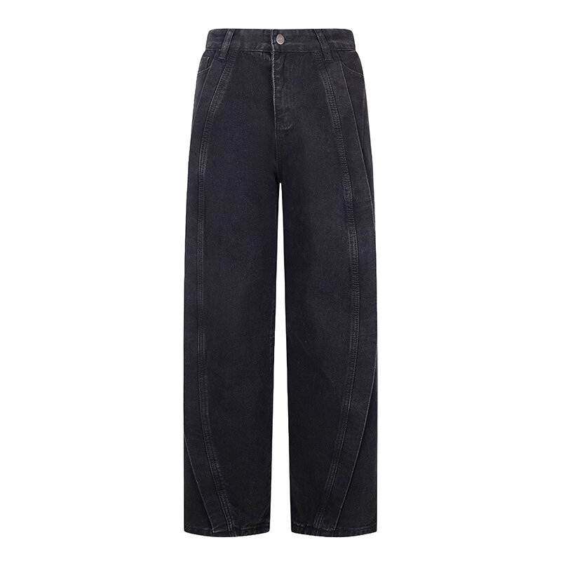 High Street GRAILZ projekt G/R spodnie ciężkie tkaniny męskie kobiety moda na co dzień czarne niebieskie spodnie jeansowe Vintage 2024 nowość