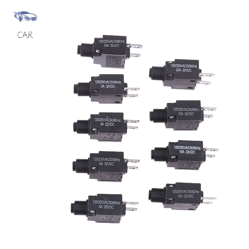 3A 4A 5A 6A 7A 8A 10A 12A 15A 20A 25A 30A 35A Thermal Switch Circuit Breaker Current Overload Protector Overload Switch