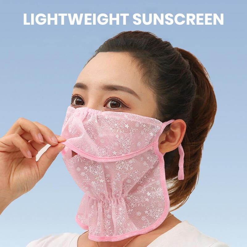 Anti-UV Elastic Outdoor Camping Women Sunscreen Face Hood Camping Accessories