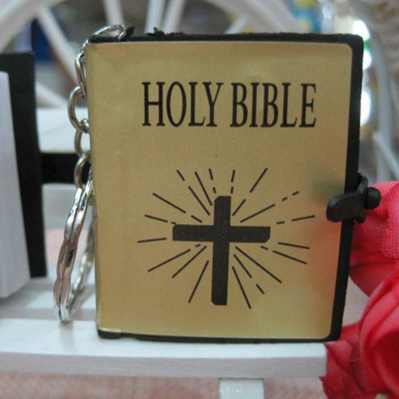 Брелок для ключей в виде креста со священной Библией