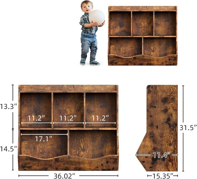 Étagère à livres et à jouets pour enfants, armoire de rangement en bois, bibliothèque de stockage, étagère à jouets pour tout-petits