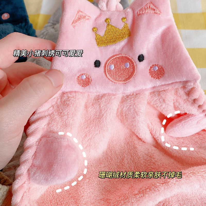 Handtücher Korallen vlies Anime hängendes Handtuch saugfähige Handtücher Kinder handtücher süße Handtücher Pinguin Enten handtücher niedriger Preis