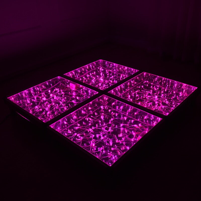 3D 유리 거울 LED RGB 스타 댄스 플로어 LED 조명, 화려한 댄스 무대, 웨딩 파티 이벤트 장식, 36 개