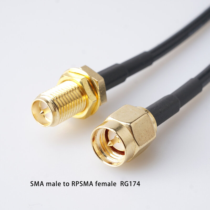 익스텐션 동축 점퍼 피그테일 케이블, 와이파이 3G 4G GSM 안테나용, RG316 RG174 SMA 수-SMA 암 RPSMA 커넥터 너트 벌크 헤드