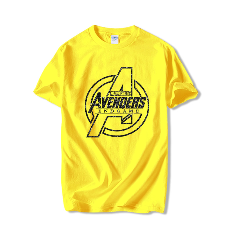 เสื้อยืดลาย Marvel endgame เสื้อยืดลายอเวนเจอร์สสำหรับผู้ชายเสื้อยืดแขนสั้นเสื้อสำหรับผู้ชาย Y2K ฤดูร้อน