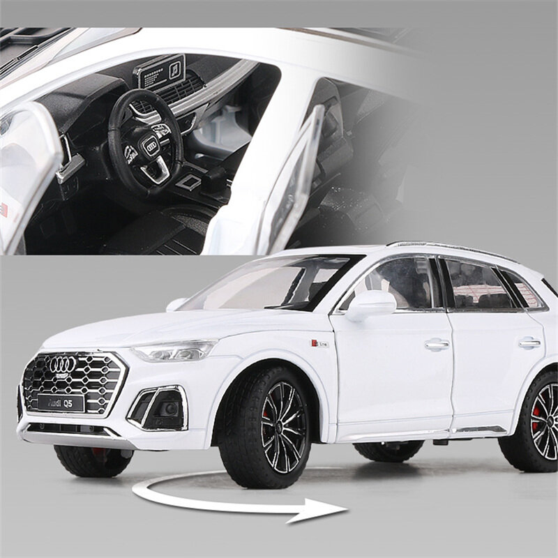 1:24 AUDI Q5 SUV Alloy Car Model Diecast & Toy Vehicles Metal Car Model High Simulation Sound and Light Collection Kids Toy Gift