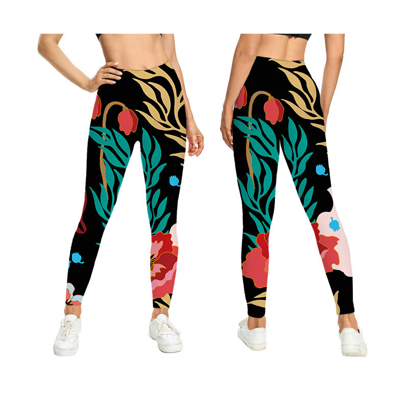 3D impressão digital emagrecimento leggings para as mulheres, calças de ioga, hip lift, sentimento nu, 2024