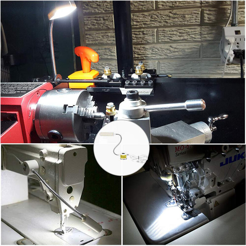 10/20/30 LED 산업용 재봉틀 조명 램프 의류 기계 액세서리 작업 조명 360 ° 유연한 구즈넥