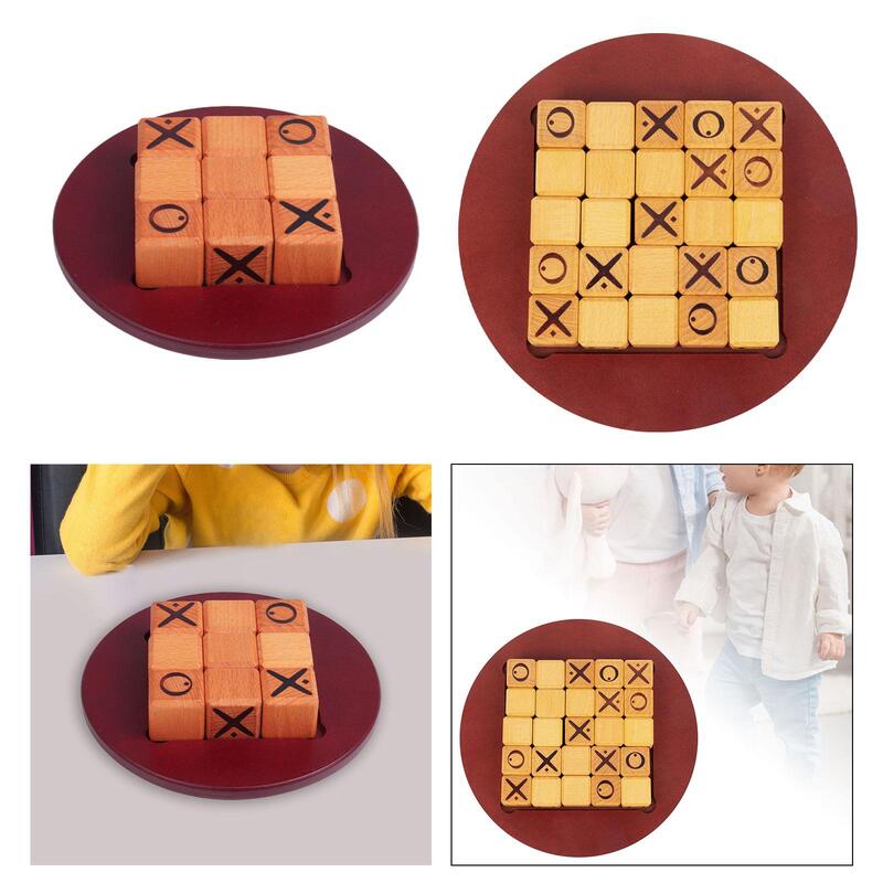 Tic TAC Toe Game Brain Teaser Classic Board Games Coffee Table Games for Children Family Night Outdoor Indoor Friends Gifts