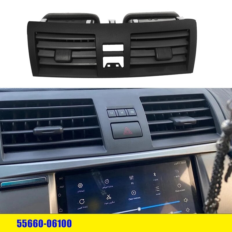 55660-06100 Car Dash Air A/C Outlet Grille Panel For Toyota Camry 2008-2011 Air Vent Cover Without Warning Light Switch