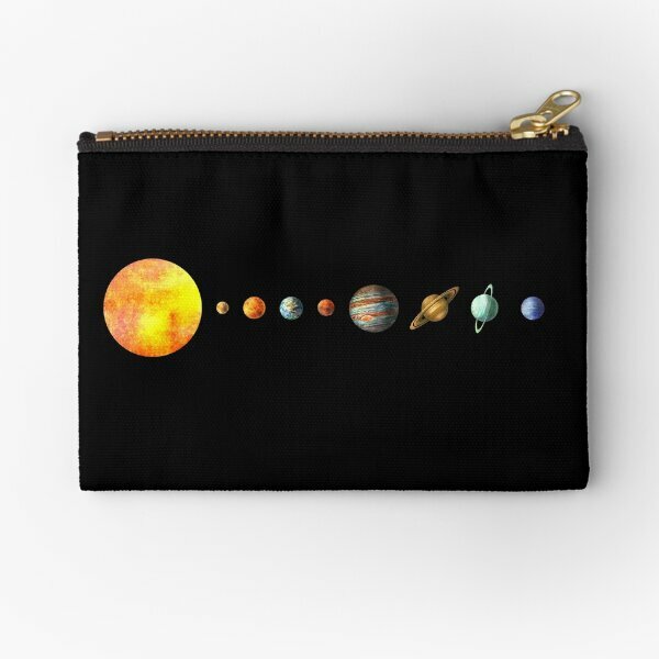 Solar System Zipper Pouches para mulheres, Pure Wallet Bag, Socks Pocket, Underwear, Key Money, Small Cosmetic Packaging, Storage Calcinhas