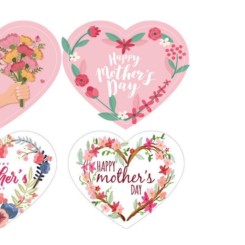 60Pcs Happy Mother's Day Stickers Mom Decorative Labels Mother's Day Decoration for Letter Gift Bag Mailers Bag Boutiques Crafts