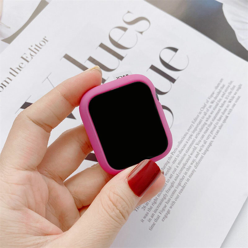 Coque en verre pour Apple Watch, couvercle en verre pour Apple Watch, 45mm, 41mm, 44mm, 40mm, 42mm, protecteur d'écran pour iWatch, accessoires série 9, 4, 5, 6, SE, 7, 8