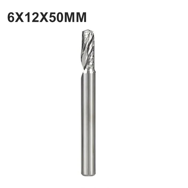 Brocas de enrutador en espiral, Ideal para corte de Material suave, fresa de extremo de flauta única, vástago de 6mm, CNC