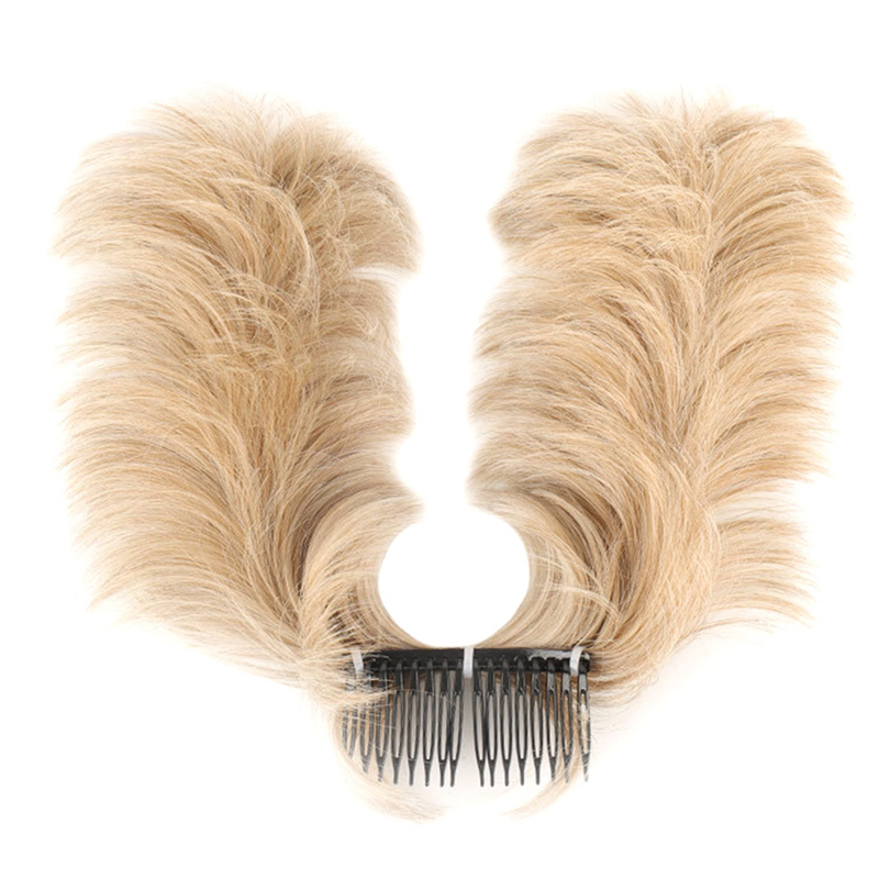 قطعة شعر فوضوية قابلة للتعديل للنساء ، مشط جانبي ، مشبك في كعكة الشعر ، أشقر أوبدو ، د