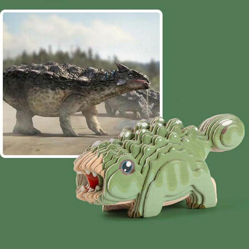 Toy Early Learning Handmade Crafts World Dinosaur For Kids Adults Dinosaur Jigsaw Paper Puzzle 3D Stereo Puzzle Education Toys