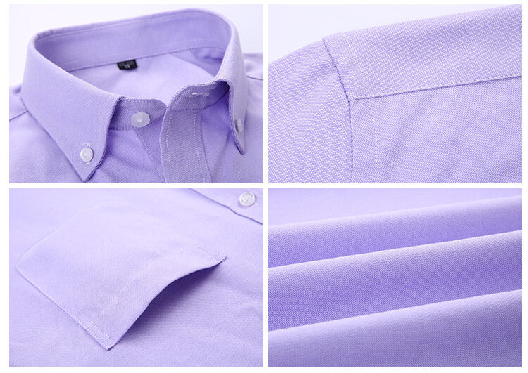 Camisa Oxford de manga corta para hombre, Camisa de vestir con botones, ajustada, Formal, de negocios, de algodón, novedad de verano, 2024