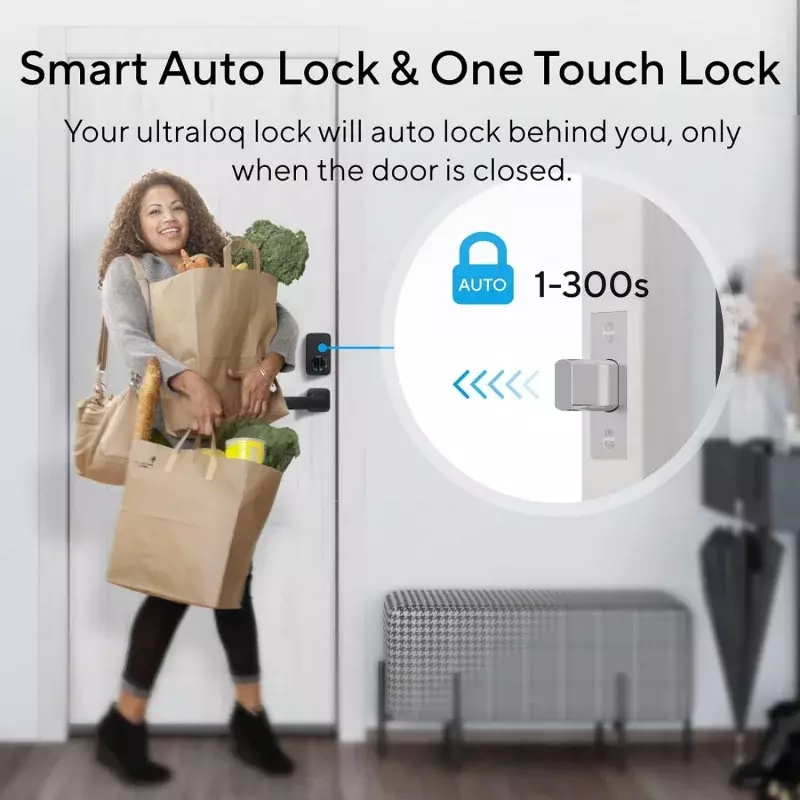 Ultraloq U-Bolt Pro WiFiwith door sensor, 8-in-1 keyless entry built-in, fingerprint ID, app remote