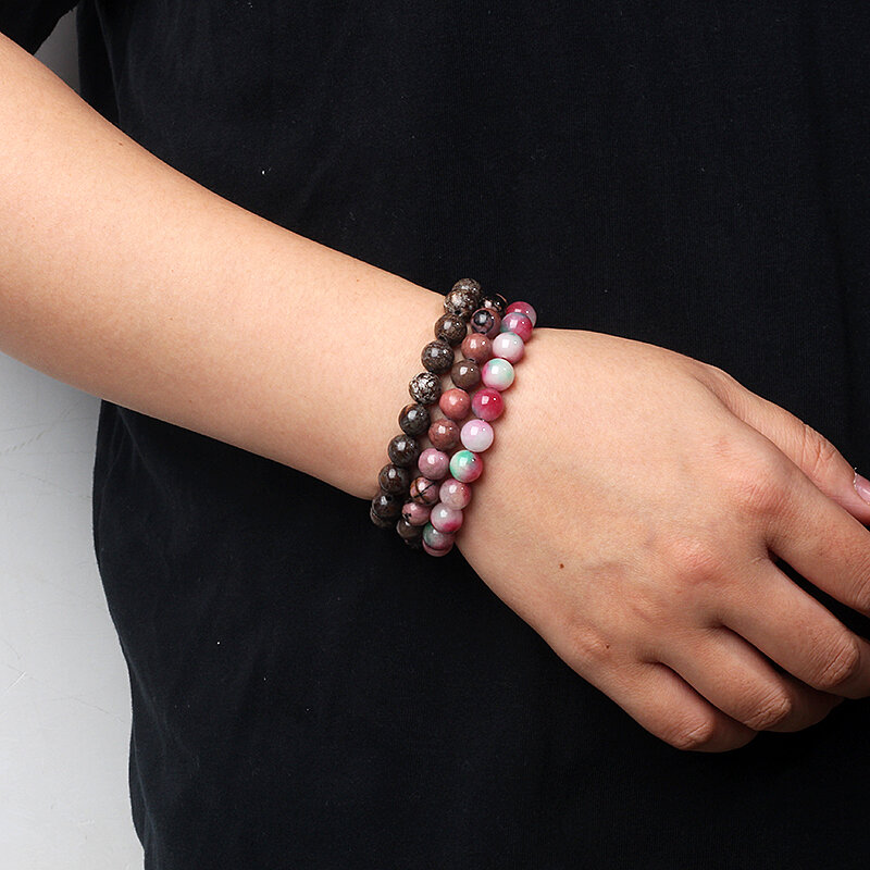 Bracelets de perles de pierres naturelles pour femmes, Bracelet de Yoga Reiki pour hommes, Labradorite, agate, quartz, guérison des Chakras, bijoux