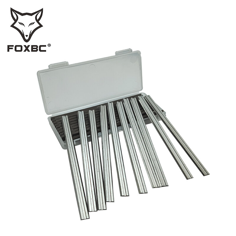 FOXBC 20 pièces lames de raboteuse électrique 82mm HSS couteaux de raboteuse réversible pour bois pièces de machines pour DeWalt Bosch Makita