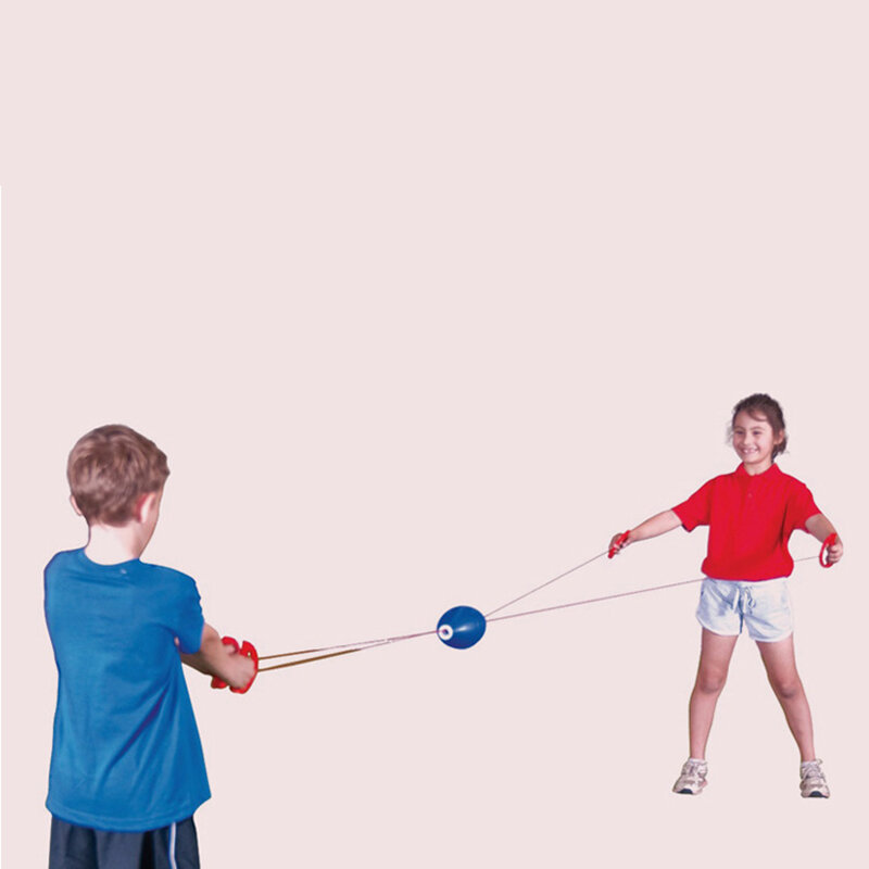어린이 랠리 공 부모 자식 장난감, 더블 셔틀, 손으로 그린 공, 재미있는 야외 스포츠 피트니스 던지기 조합 셔틀 공