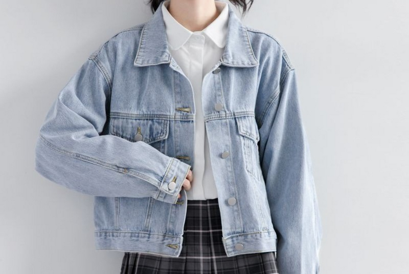 Denim Mantel Damen Frühling und Herbst neues entspanntes Design Sinn kleine Retro Hong Kong Stil vielseitige Jacke Top