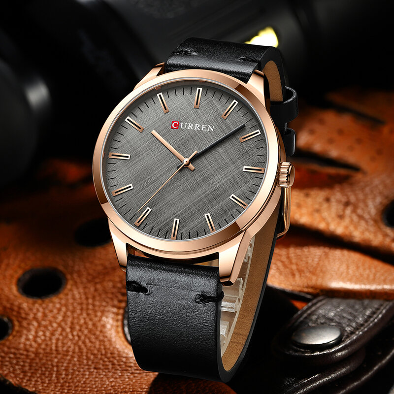Fashion Curren Top Brand Man 2023 Business Quartz Casual Vintage Leather Strap Men's Waterproof Male Business Watch Reloj Hombre