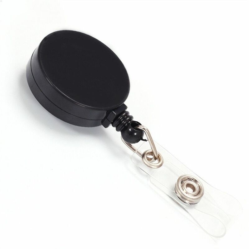 Belt Clip Retractable Badge Reels Anti-Lost Nylon Rope ID Cards Holder Flat ID Lanyard Easy-to-pull Buckle Hospital Use