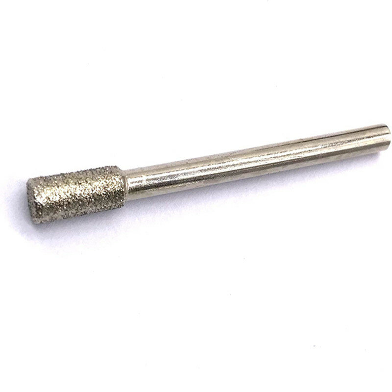 다이아몬드 코팅 원통형 버 4mm 전기 톱 숫돌, 스톤 파일 체인 톱 샤프닝 조각 연삭 도구, 10 개